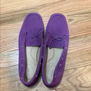 Purple Suede Lands' End Driving Moccasin